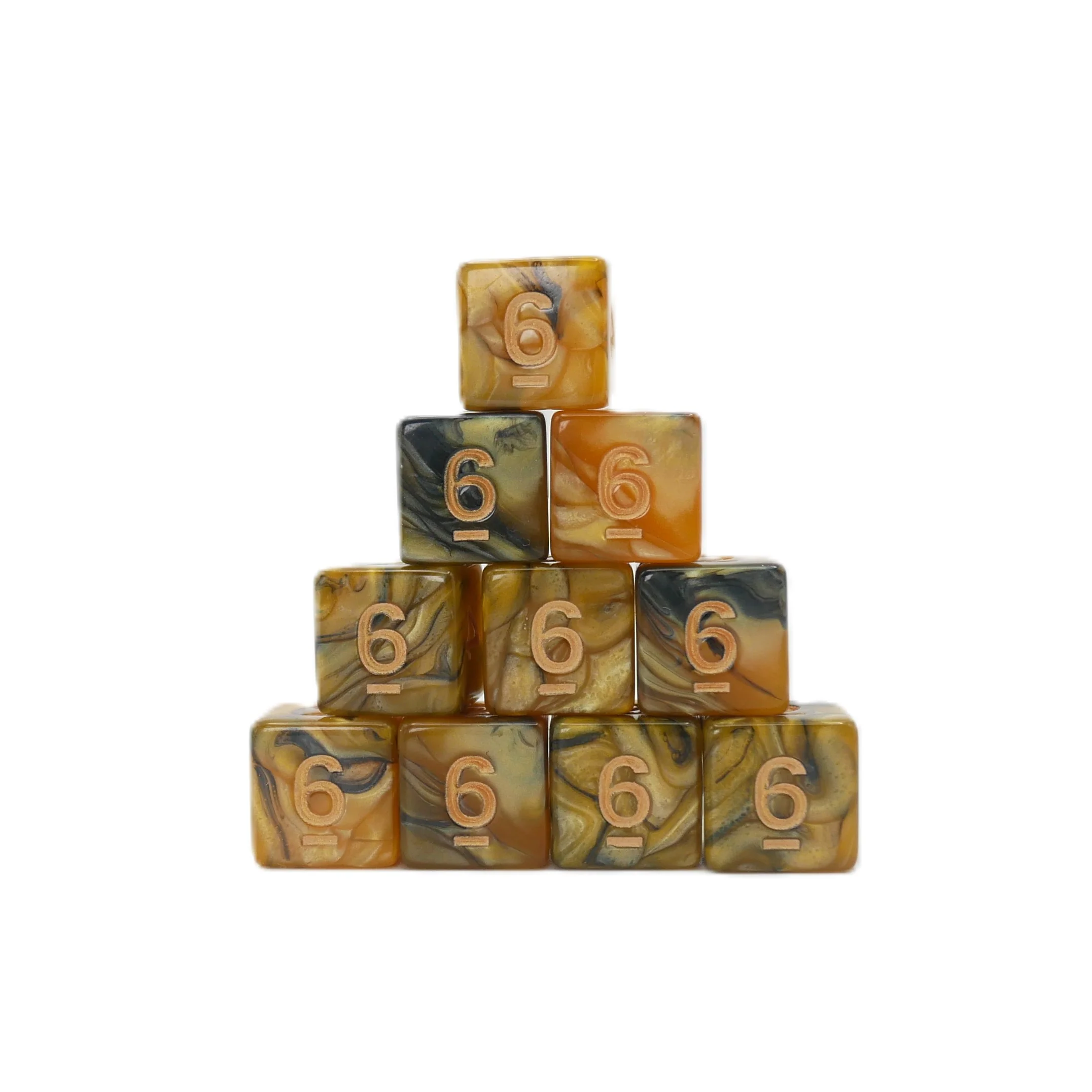 Saharan Sands 10d6 - DnD Dice Set | Acrylic RPG Gaming Dice - Image 3
