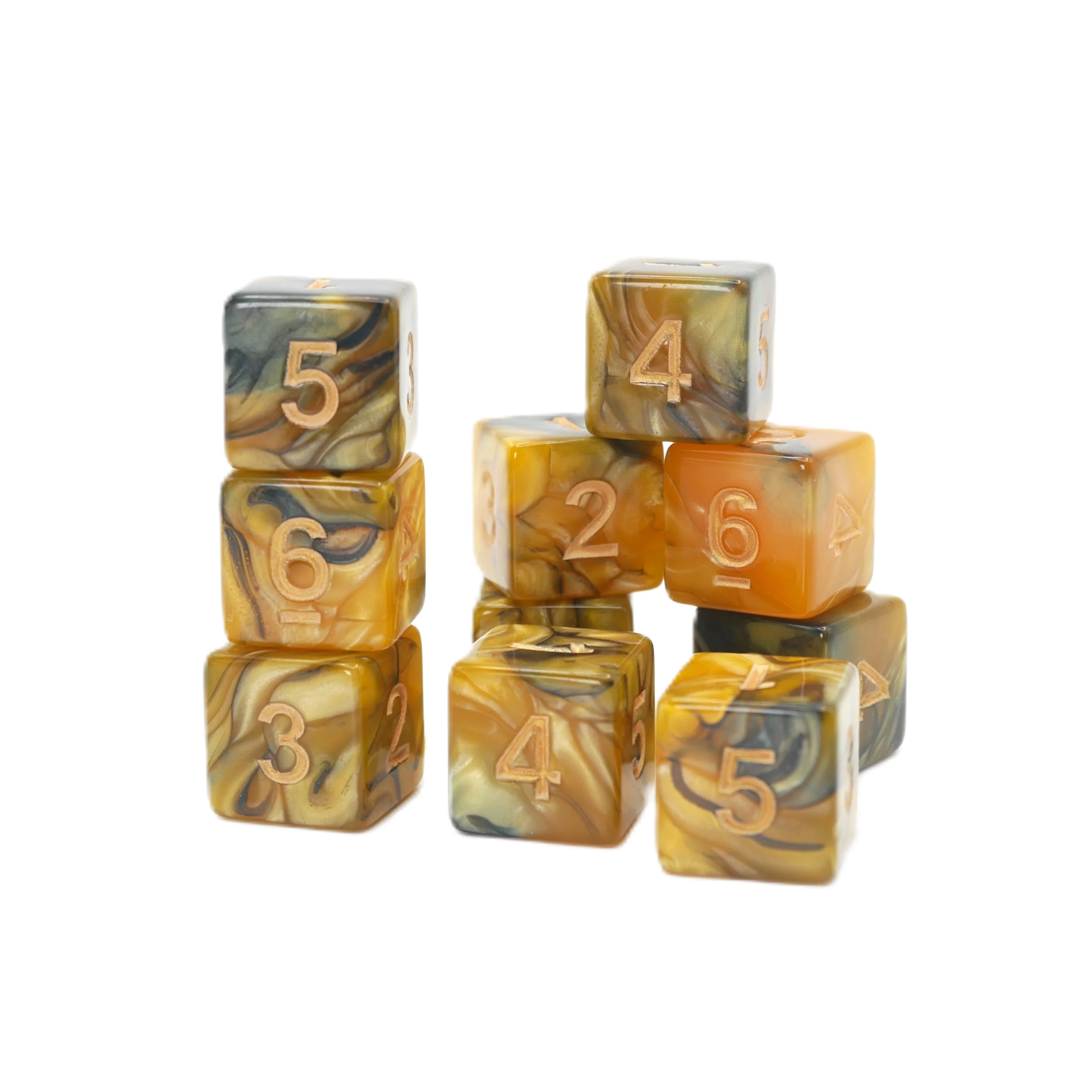 Saharan Sands 10d6 - DnD Dice Set | Acrylic RPG Gaming Dice - Image 4