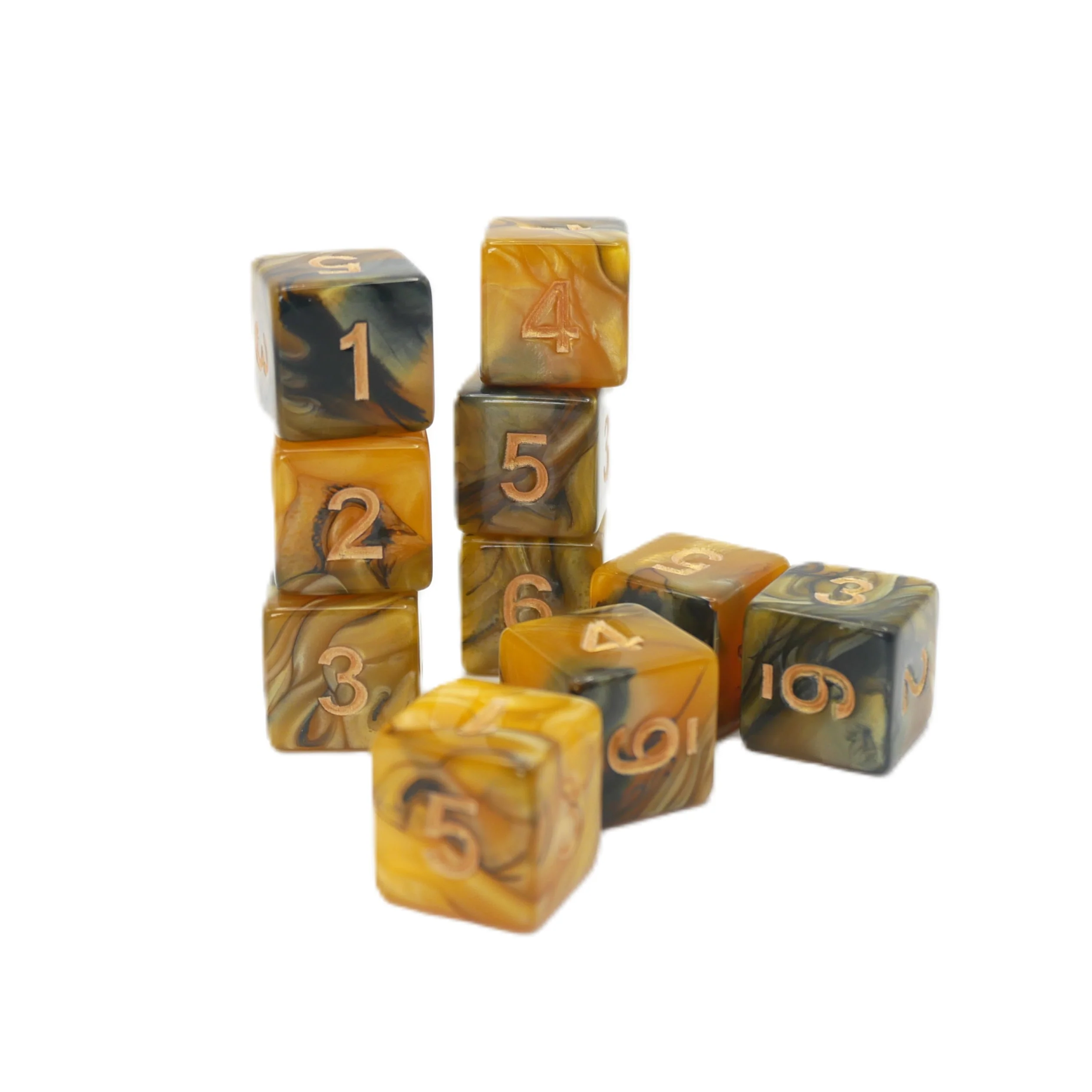 Saharan Sands 10d6 - DnD Dice Set | Acrylic RPG Gaming Dice - Image 5