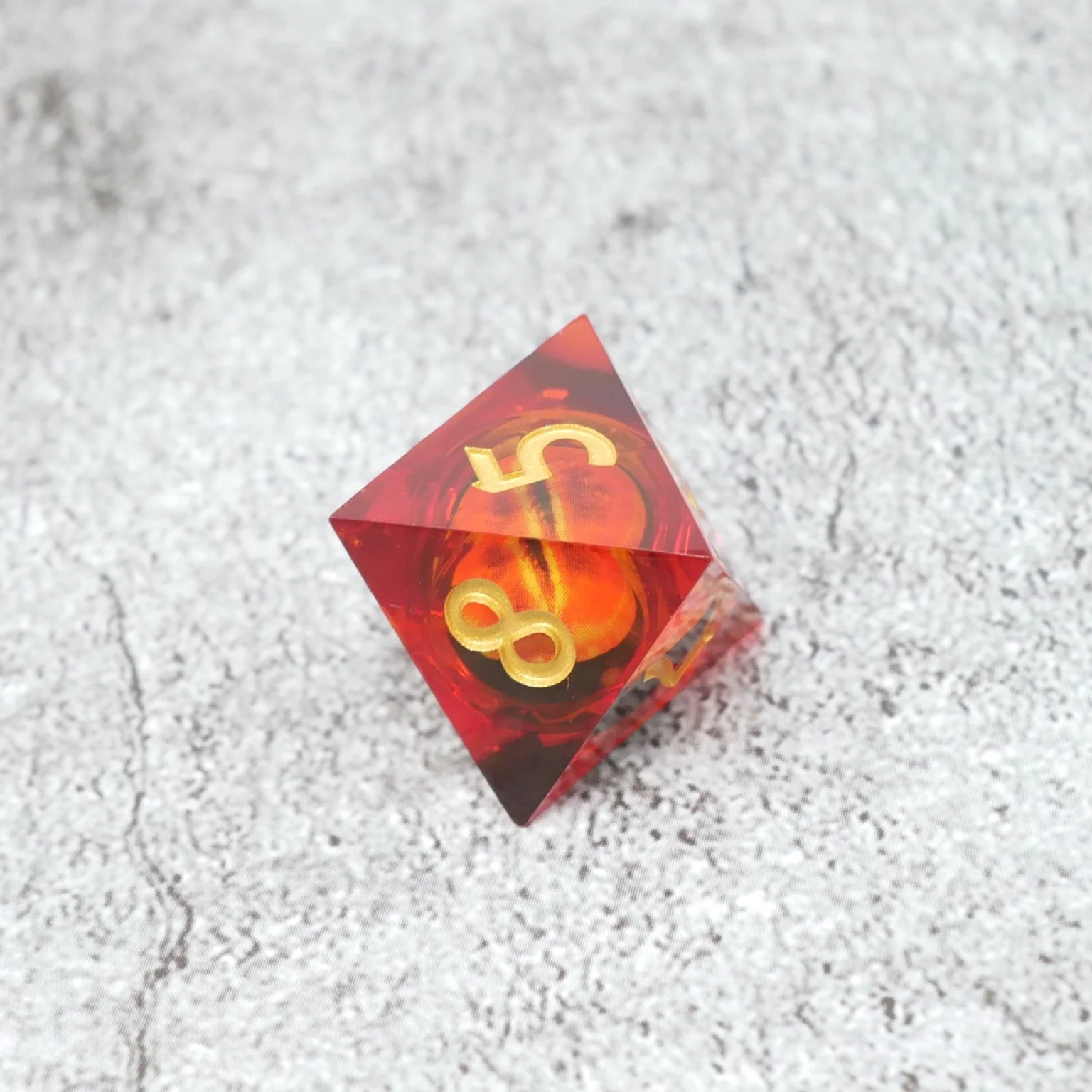 Sauron's Eye |  7 Piece Moving Eye DnD Dice Set | Acrylic RPG Gaming Dice - Image 5