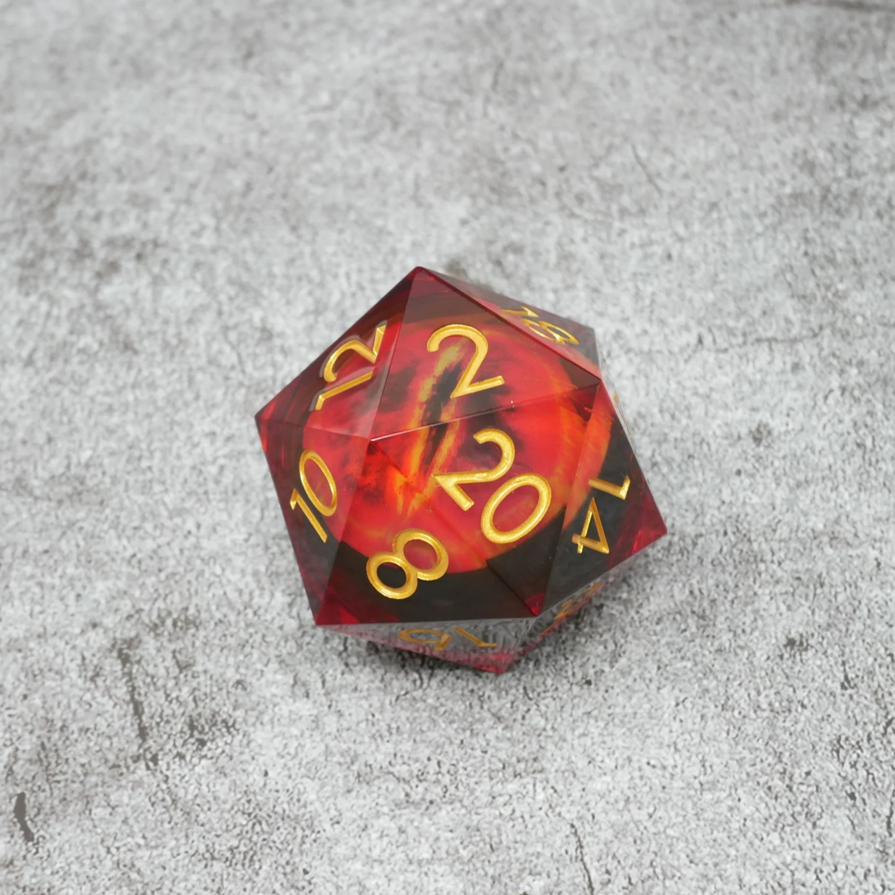 Sauron's Eye | Giant D20 Moving Eye DnD Dice | Acrylic RPG Gaming Dice - Image 5