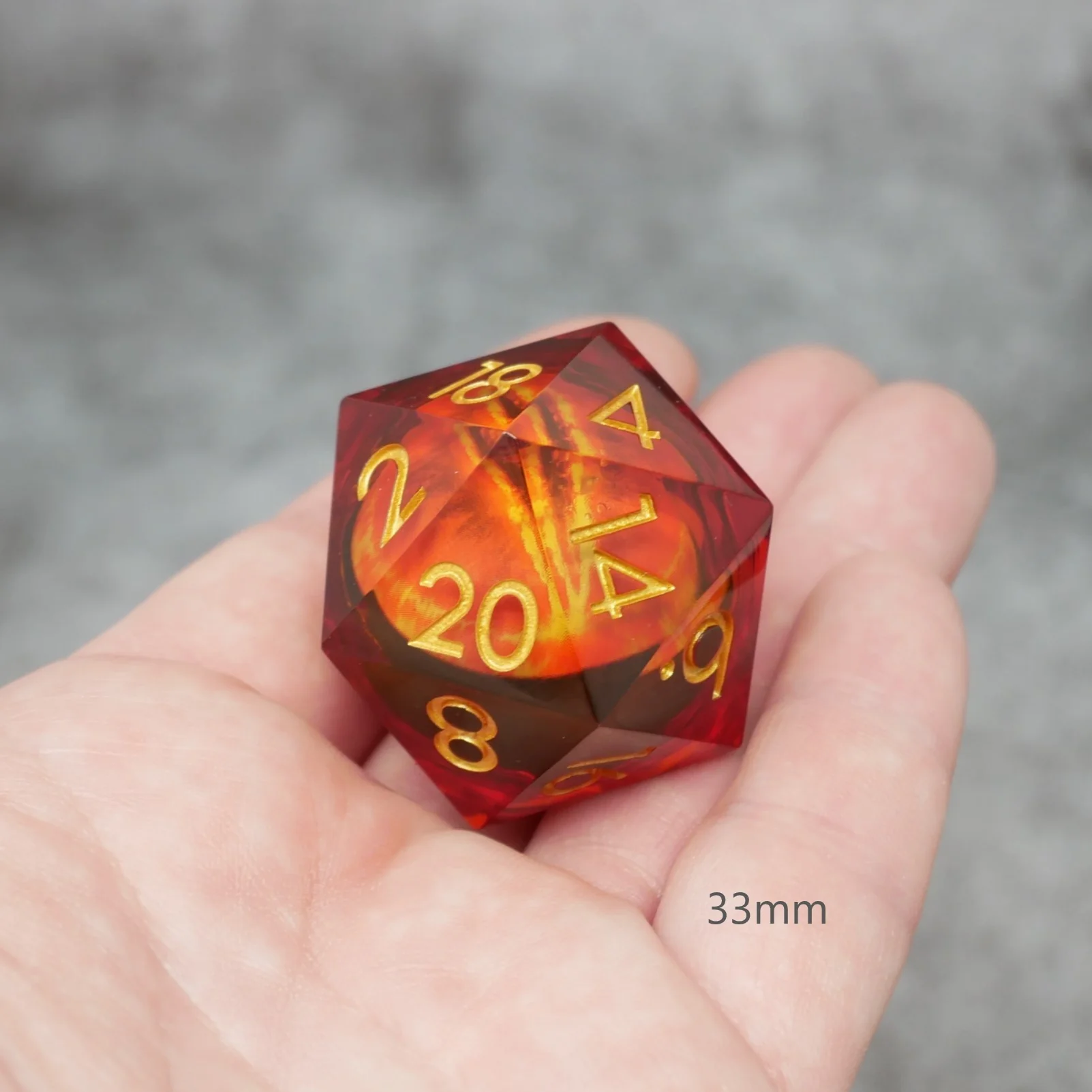 Sauron's Eye | Giant D20 Moving Eye DnD Dice | Acrylic RPG Gaming Dice - Image 7