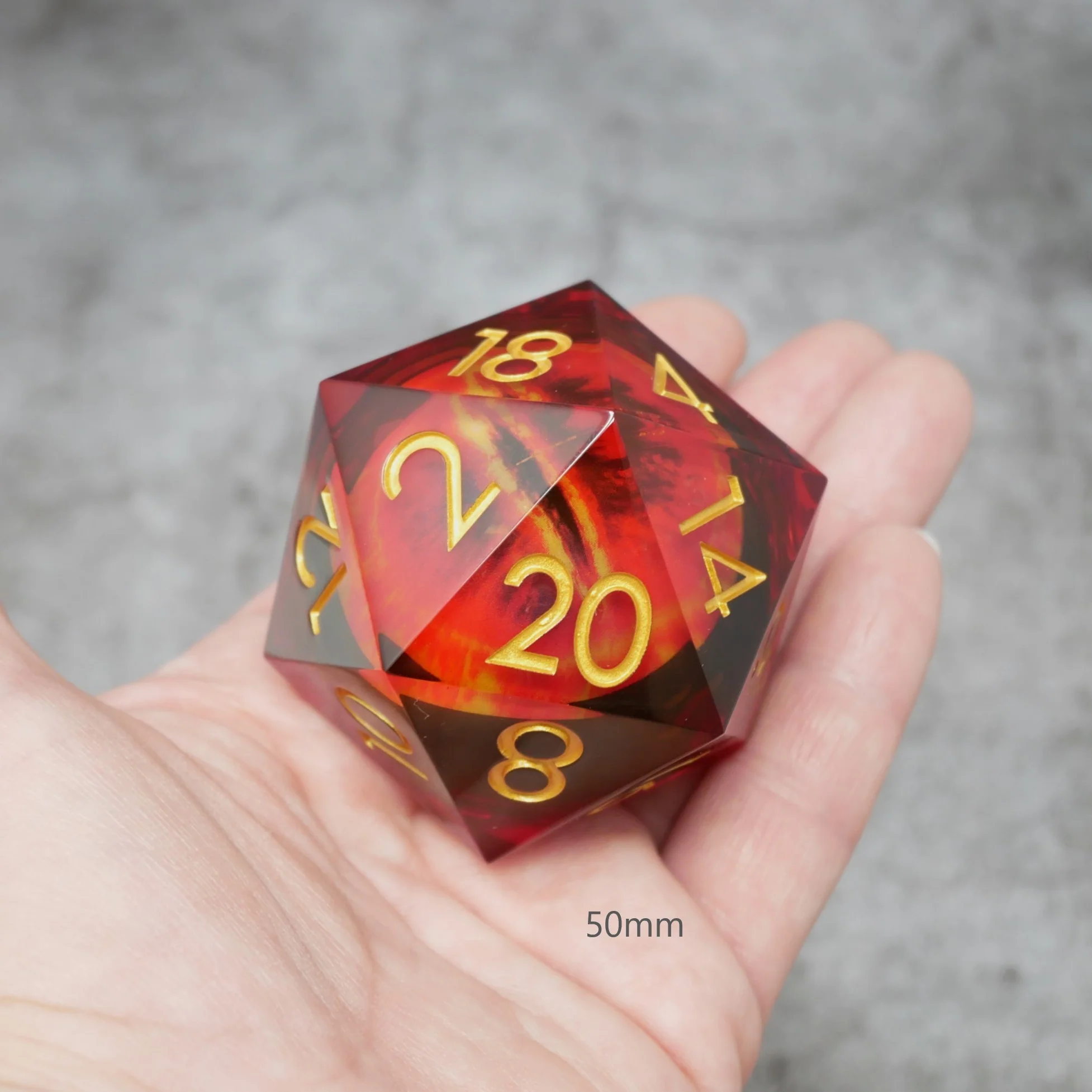 Sauron's Eye | Giant D20 Moving Eye DnD Dice | Acrylic RPG Gaming Dice - Image 8