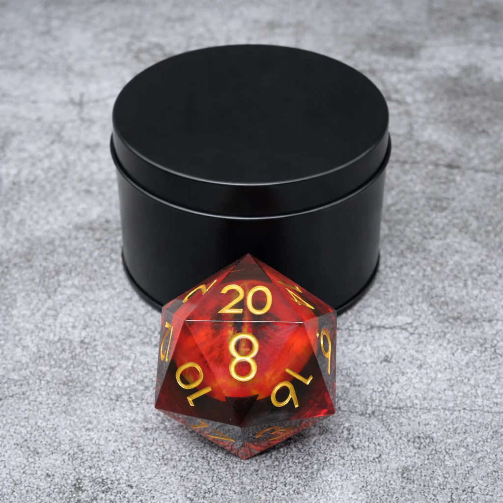 Sauron's Eye | Giant D20 Moving Eye DnD Dice | Acrylic RPG Gaming Dice - Image 9