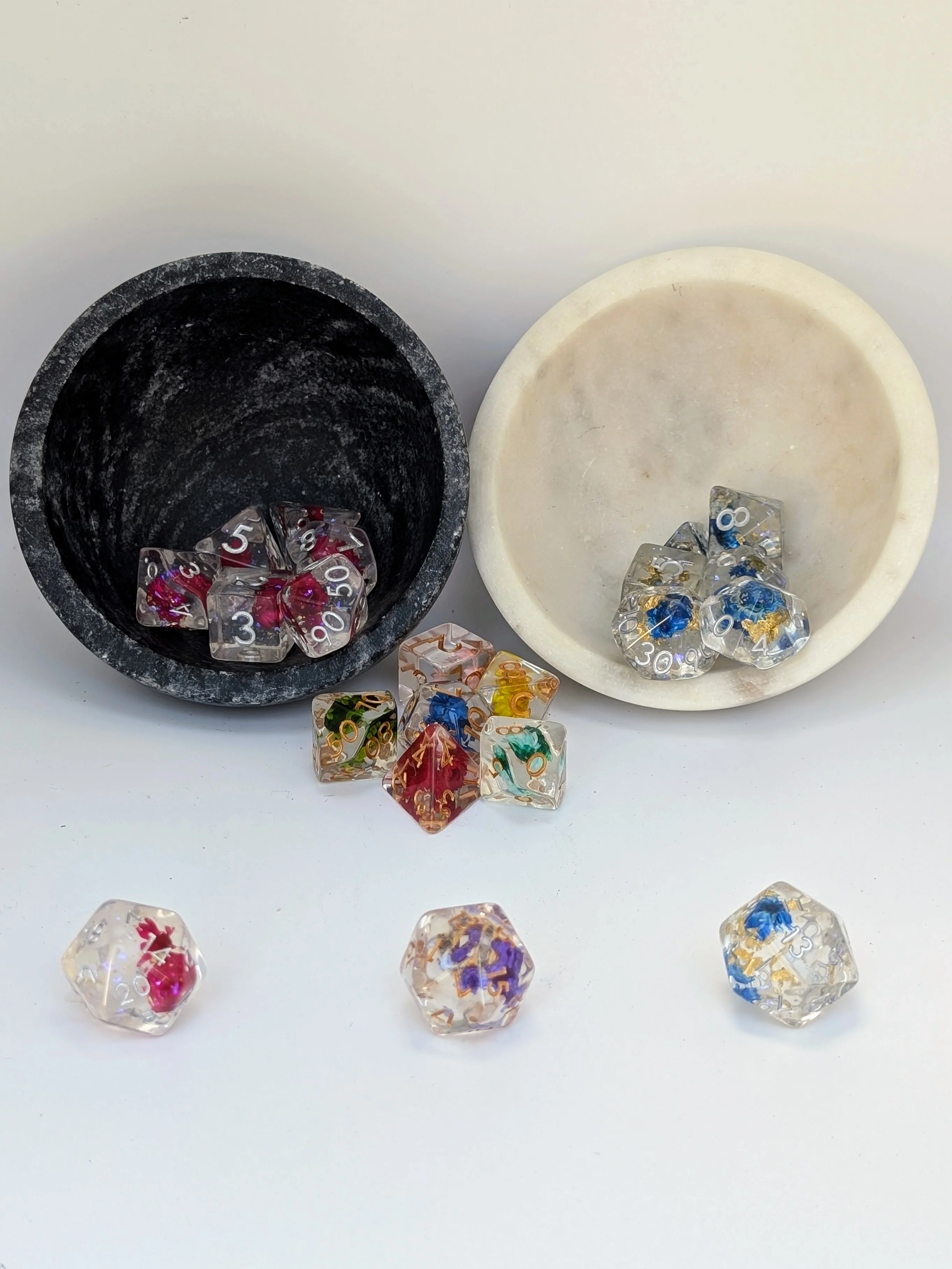 Scarlet Wilds - 7 Piece DnD Dice Set | Resin RPG Gaming Dice - Image 4