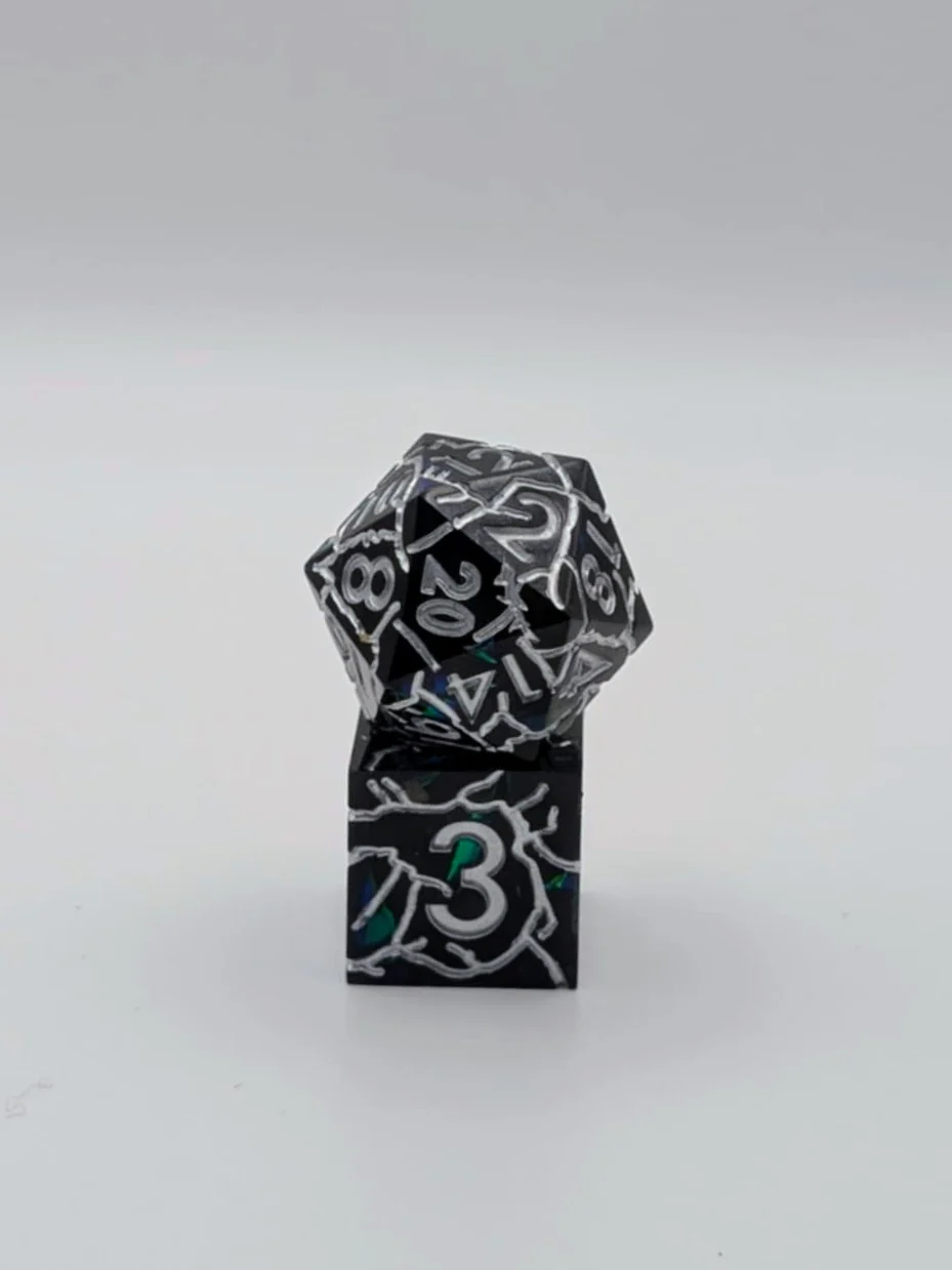 Shattered Planes - 7 Piece DnD Dice Set | Acrylic RPG Gaming Dice