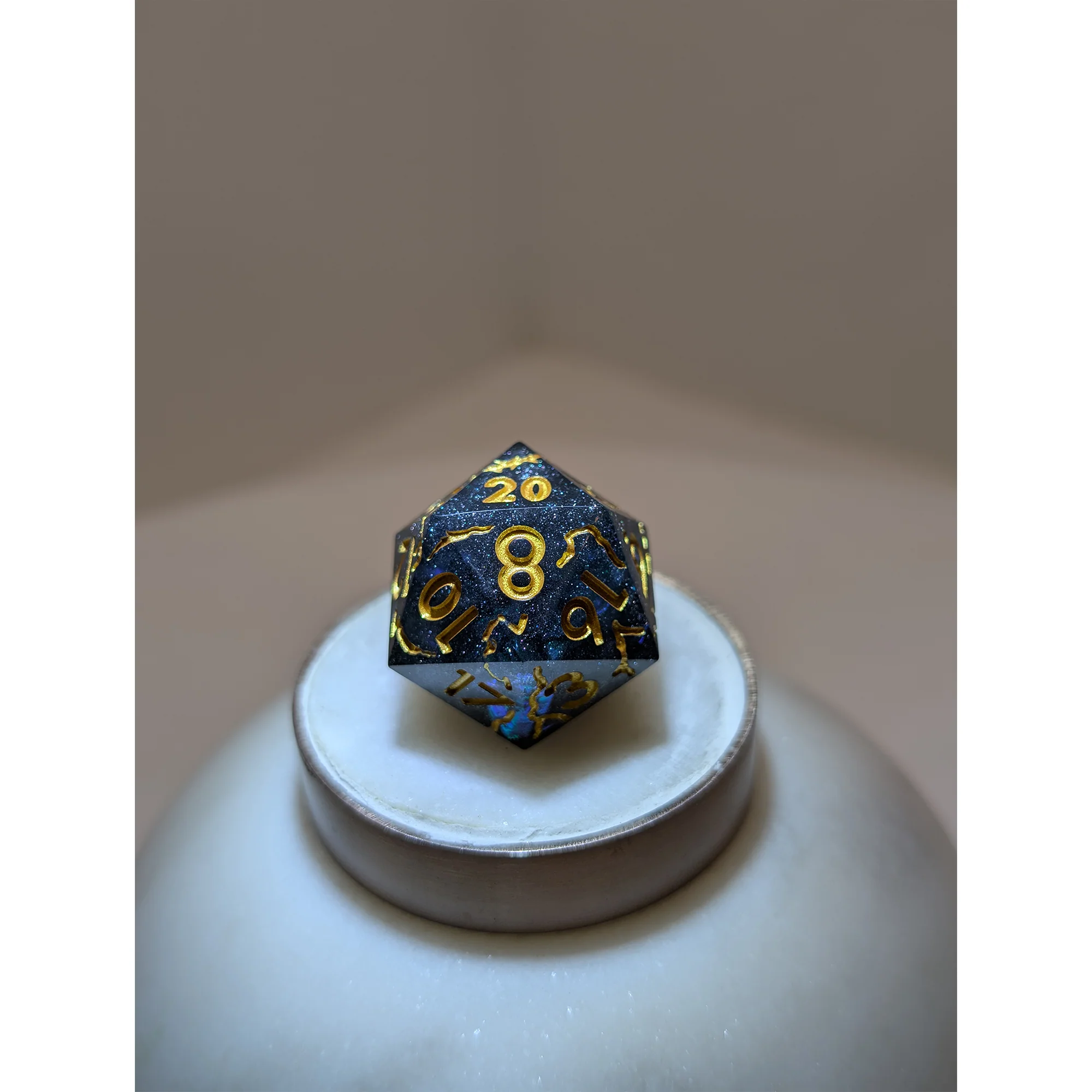 Shattered Storm - 7 Piece DnD Dice Set | Acrylic RPG Gaming Dice - Image 6