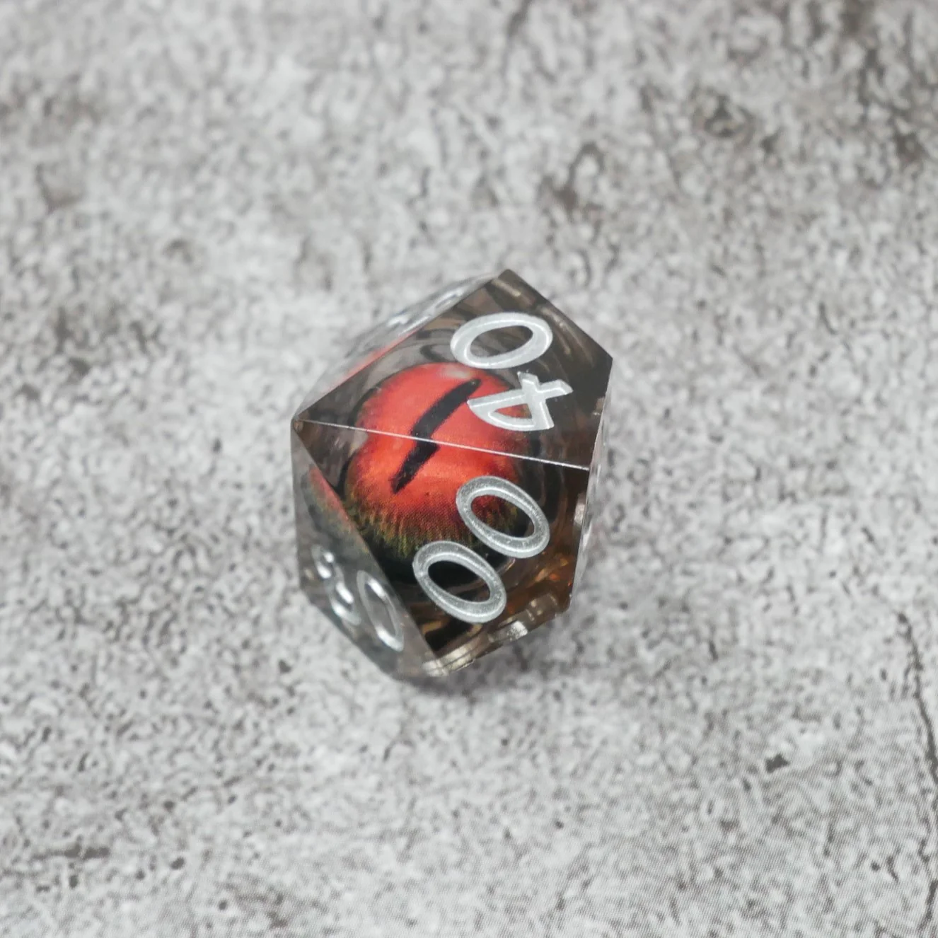Smaug's Eye |  7 Piece Moving Eye DnD Dice Set | Acrylic RPG Gaming Dice - Image 6