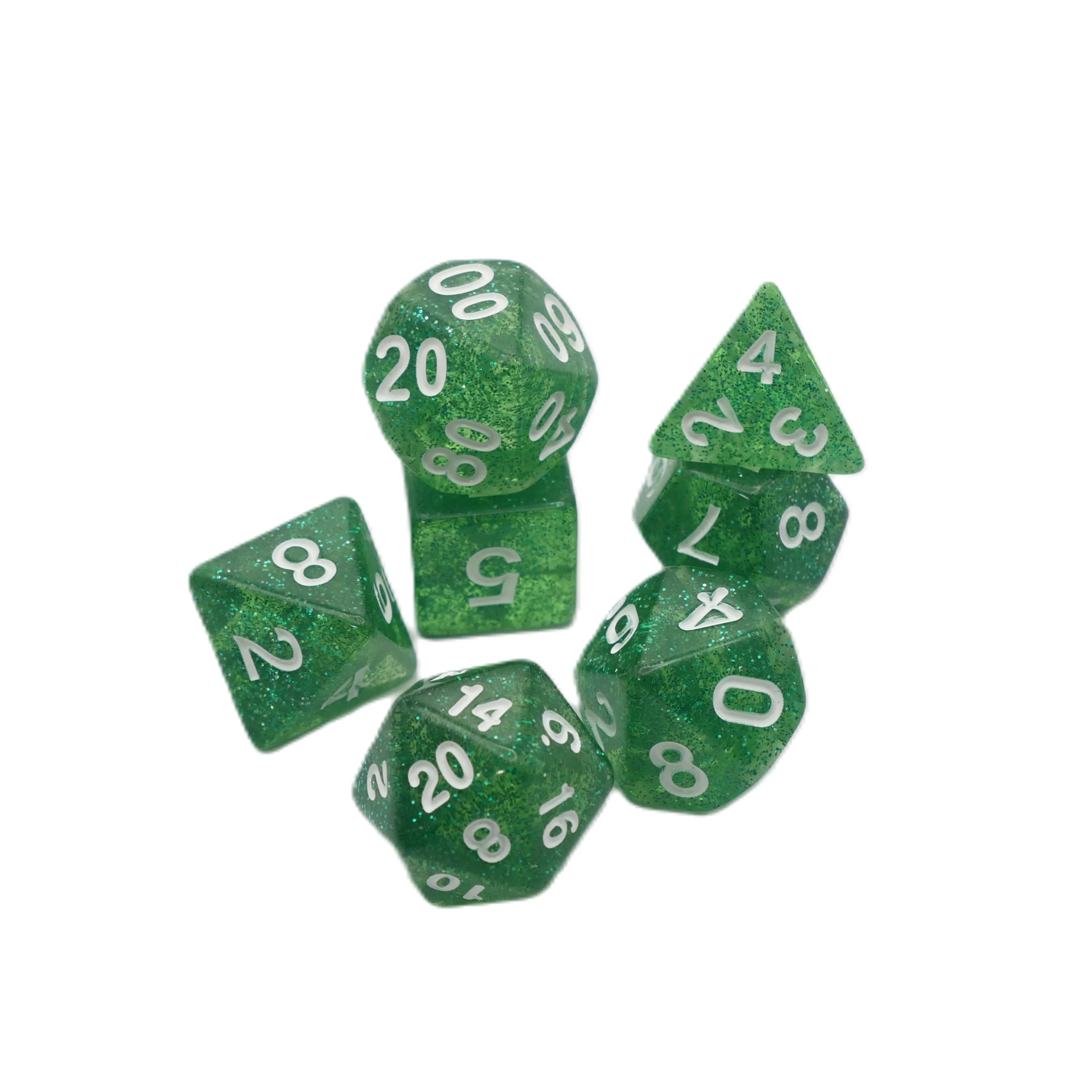 Spearmint Drop - 7 Piece DnD Dice Set | Acrylic RPG Gaming Dice - Image 3