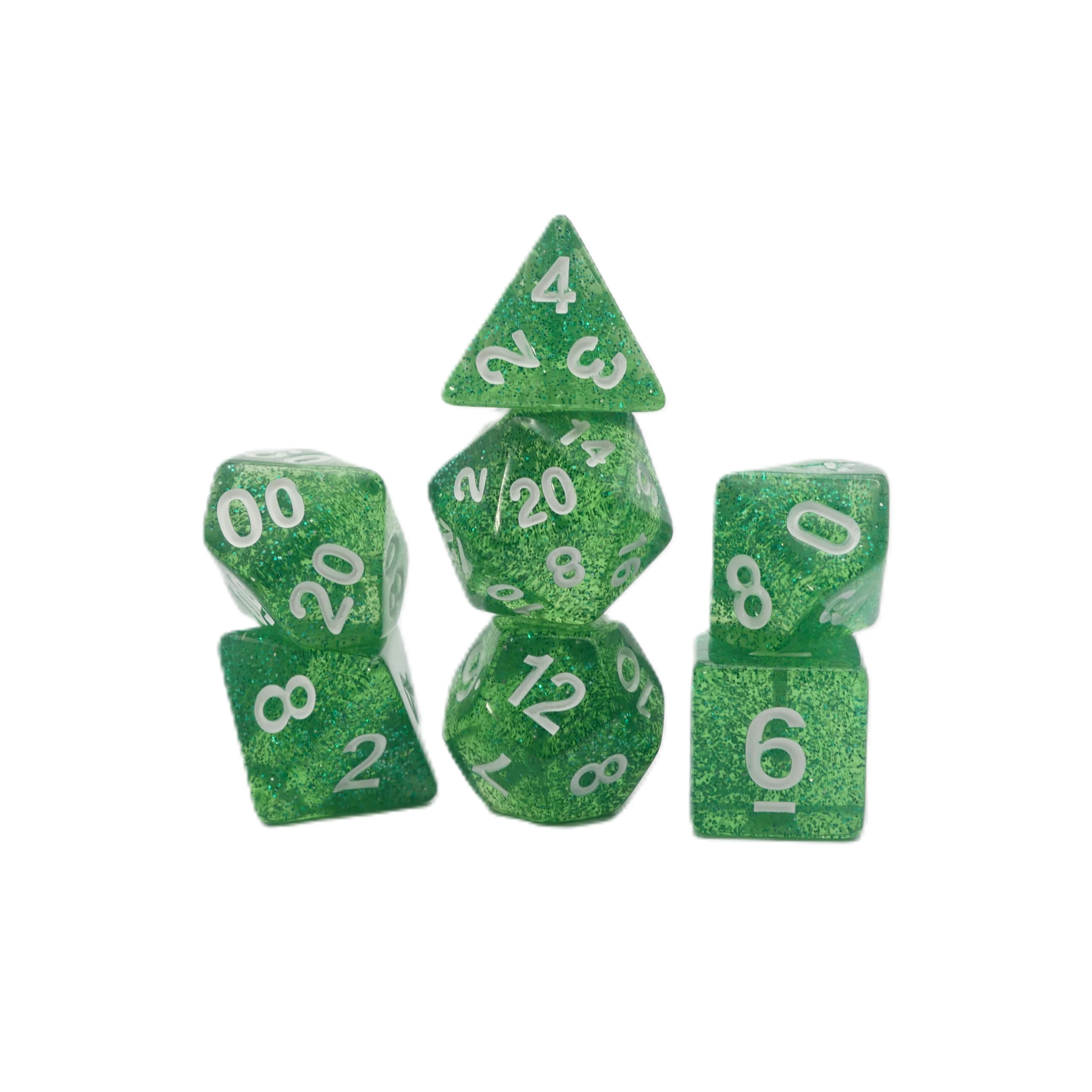 Spearmint Drop - 7 Piece DnD Dice Set | Acrylic RPG Gaming Dice - Image 6