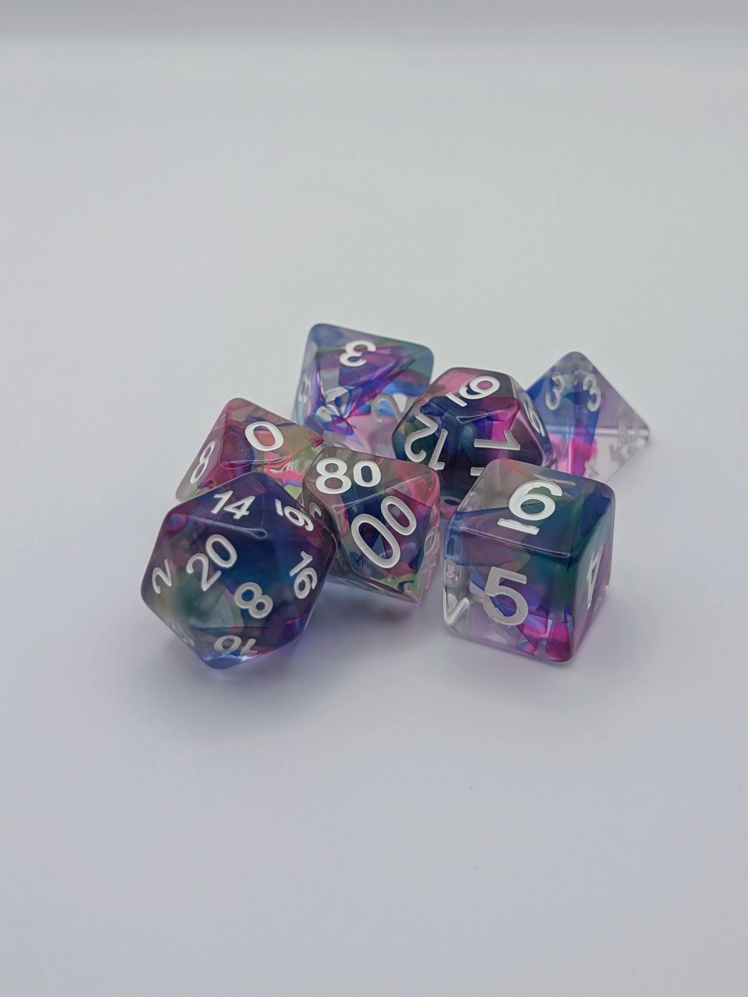 Unicorn Tales - 7 Piece DnD Dice Set | Resin RPG Gaming Dice - Image 3