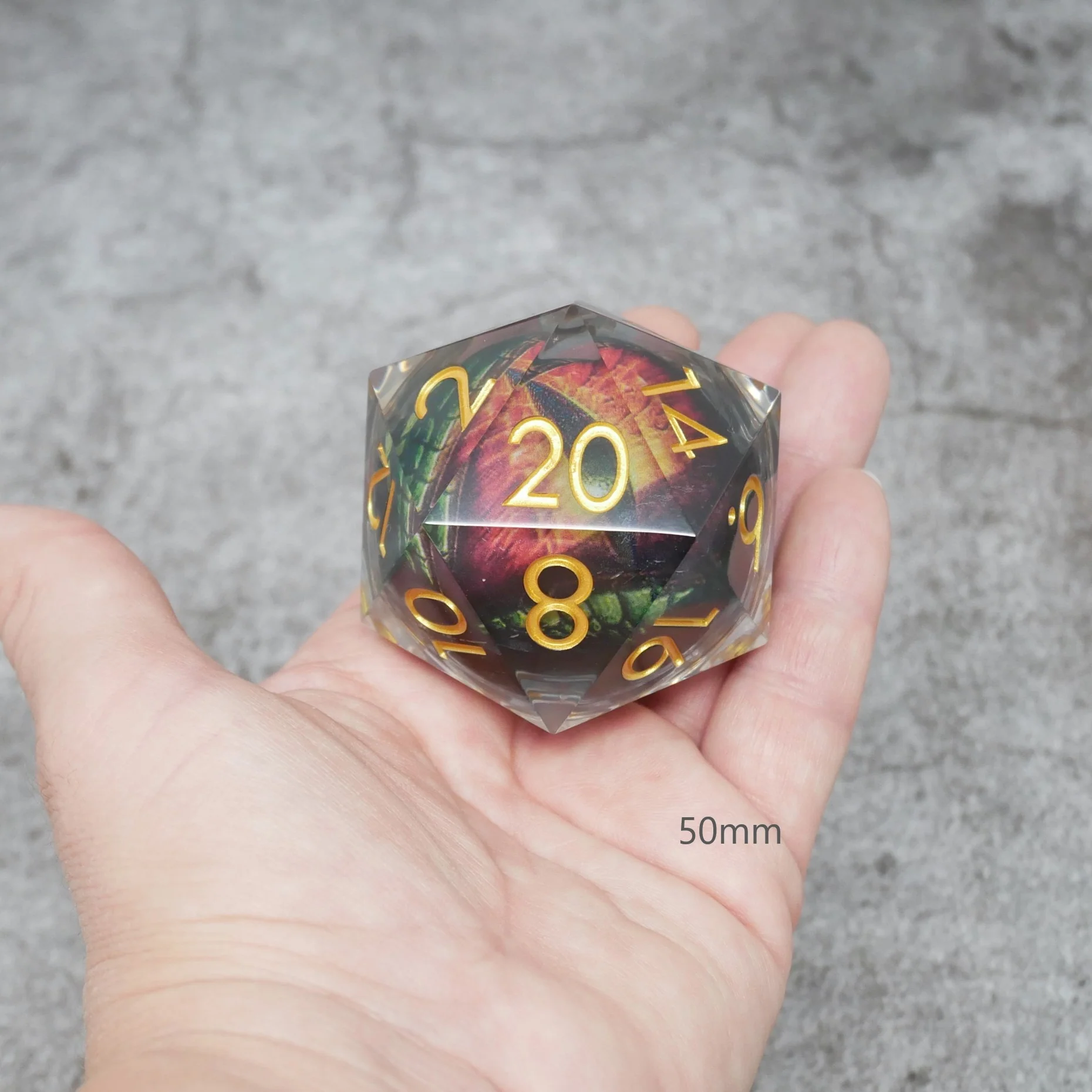 Xanathar's Eye | Giant D20 Moving Eye DnD Dice | Acrylic RPG Gaming Dice - Image 5