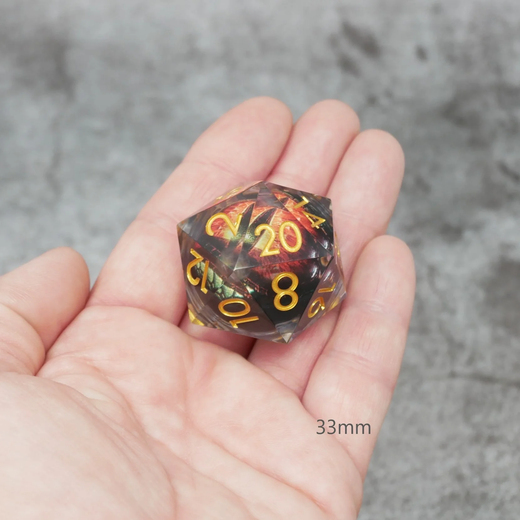 Xanathar's Eye | Giant D20 Moving Eye DnD Dice | Acrylic RPG Gaming Dice - Image 6